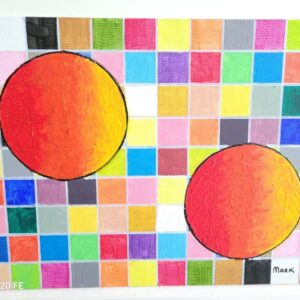 Abstract with two suns