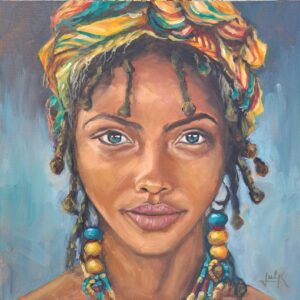 Woman with Head Scarf