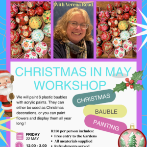 22 May 12:00 -15:00 Painting Christmas Baubels