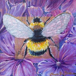 Bumblebee on Purple Flowers