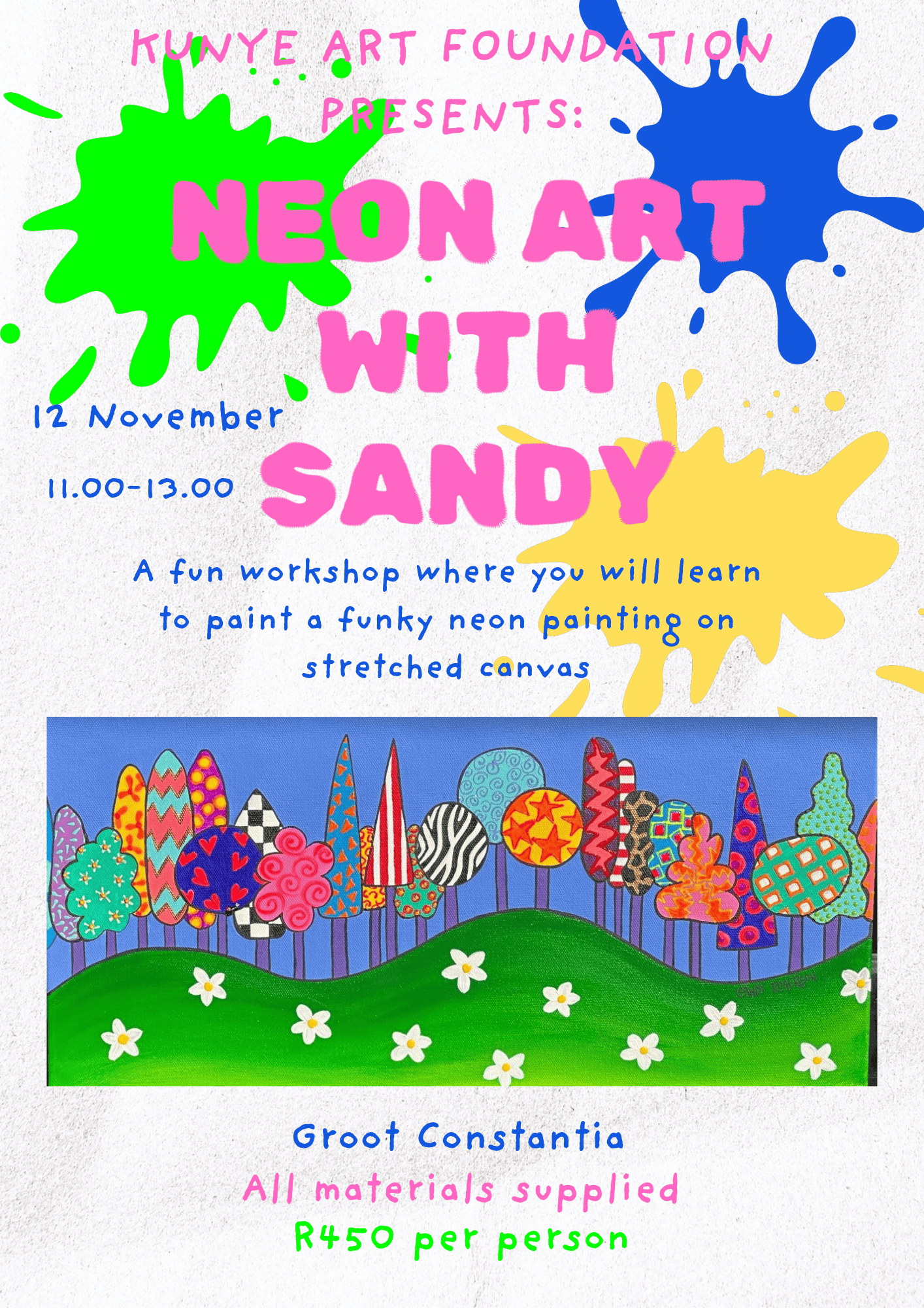 November 12, Neon Art with Sandy