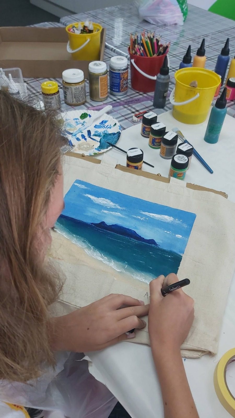 November 29, Fabric Painting Tote Bag - Image 2