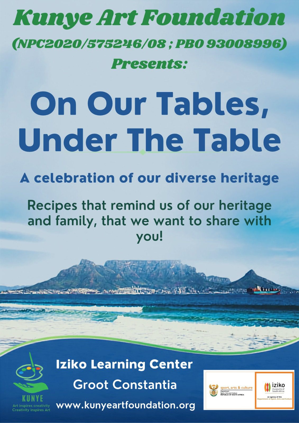 Kuṋye Art Foundation Our Recipe Book cover