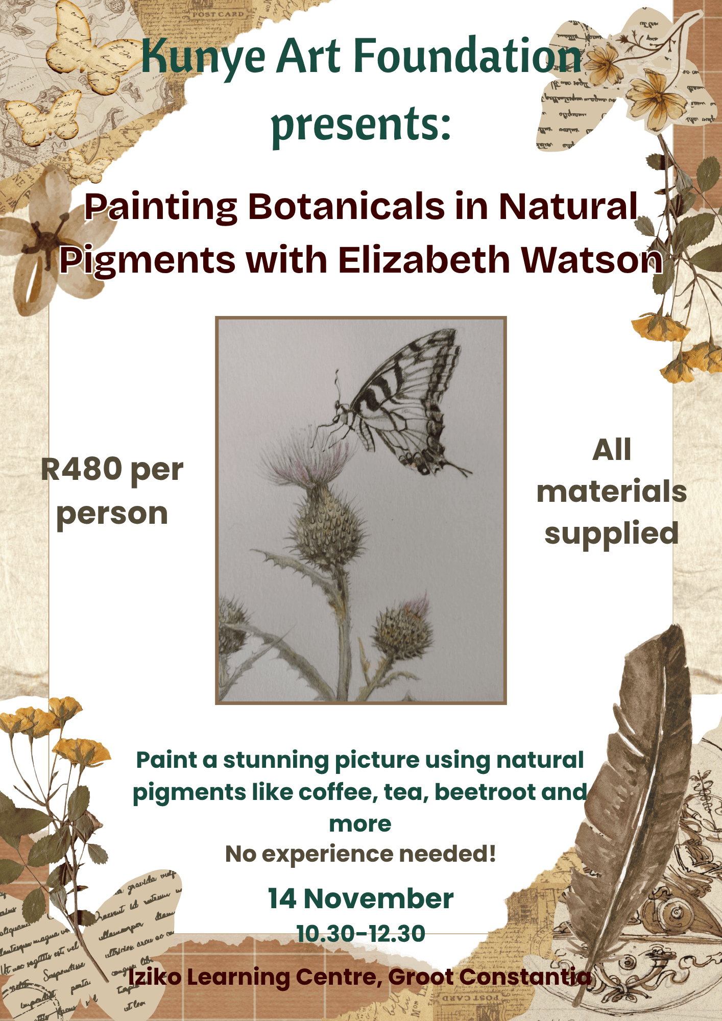 November 14, Painting Botanicals in Natural Pigments