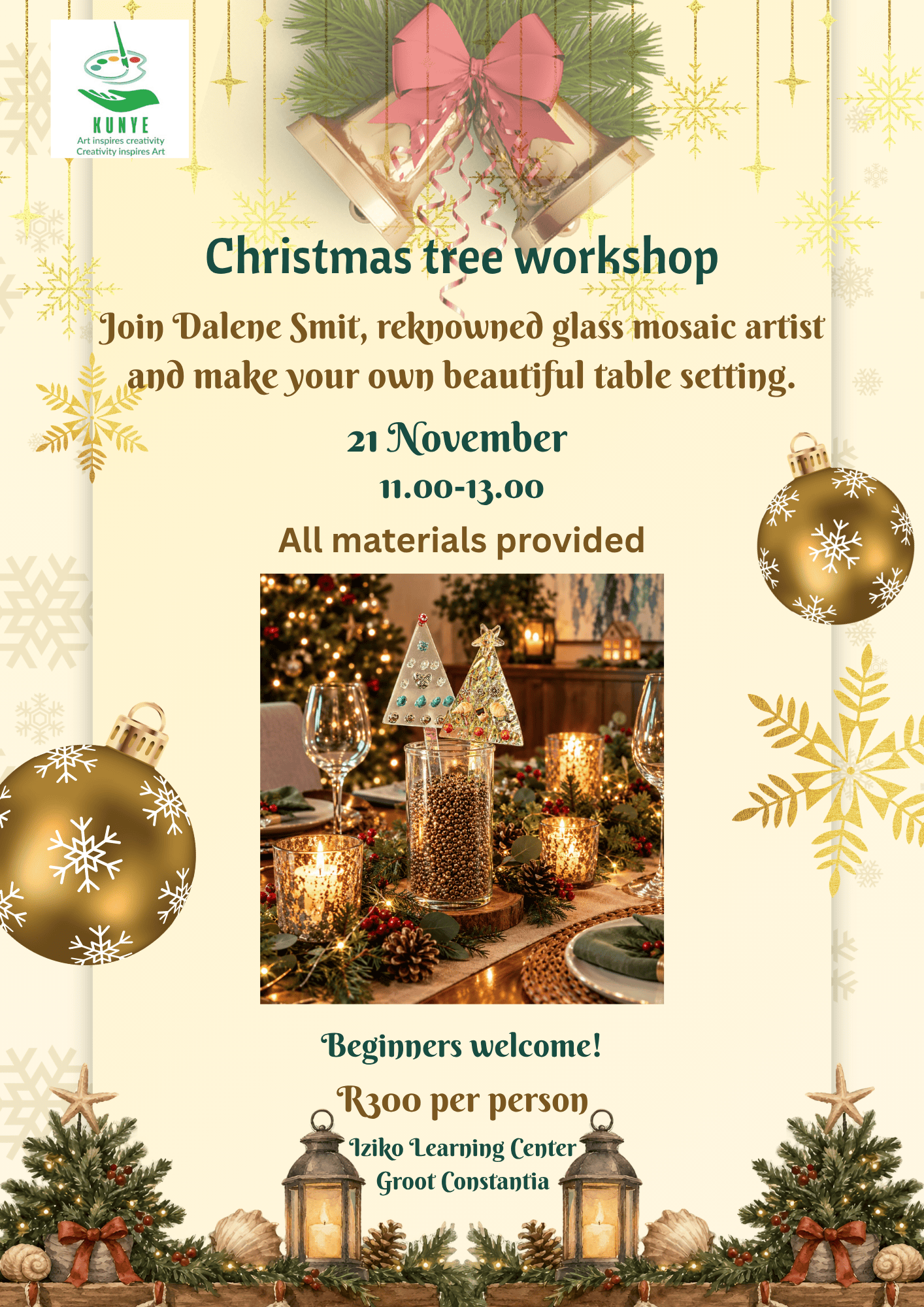 November 21, Christmas Tree Workshop