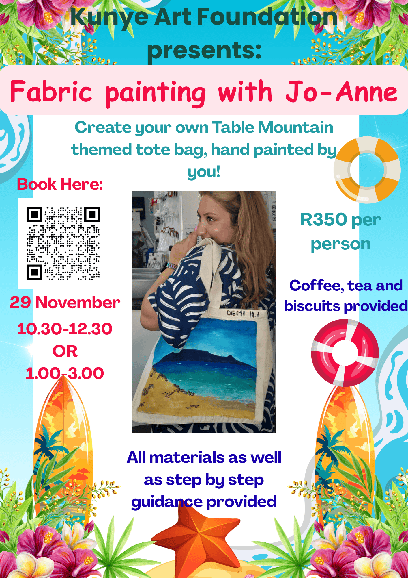 November 29, Fabric Painting Tote Bag
